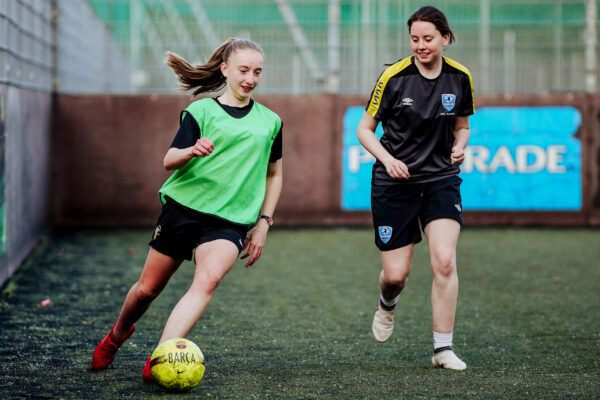 Women's playing football