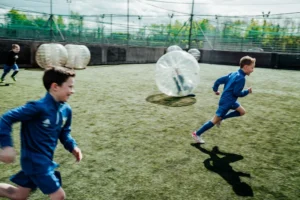 Kids bubble football game