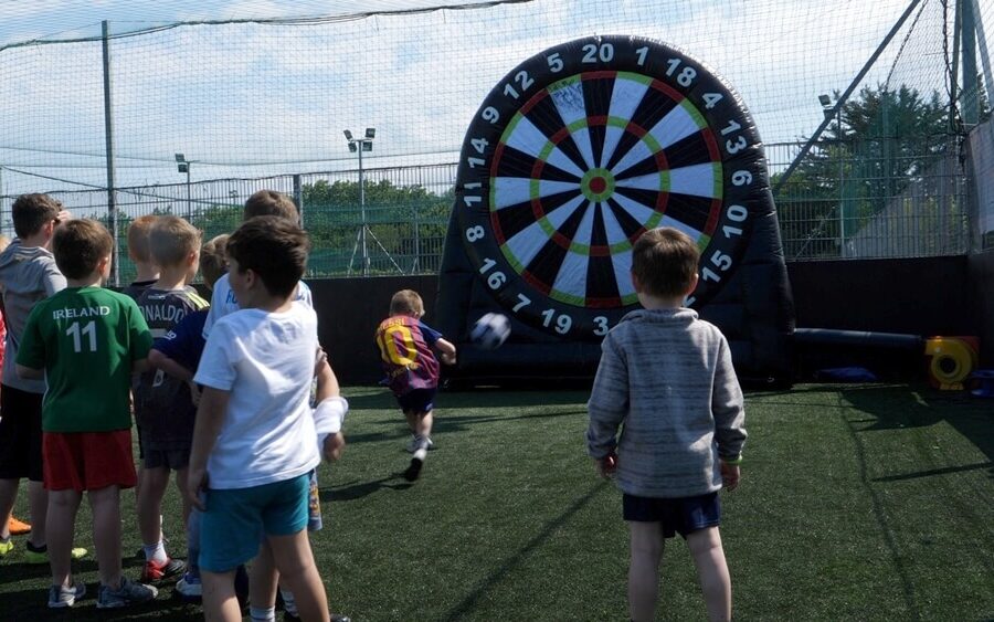 Foot Darts game at summer camp