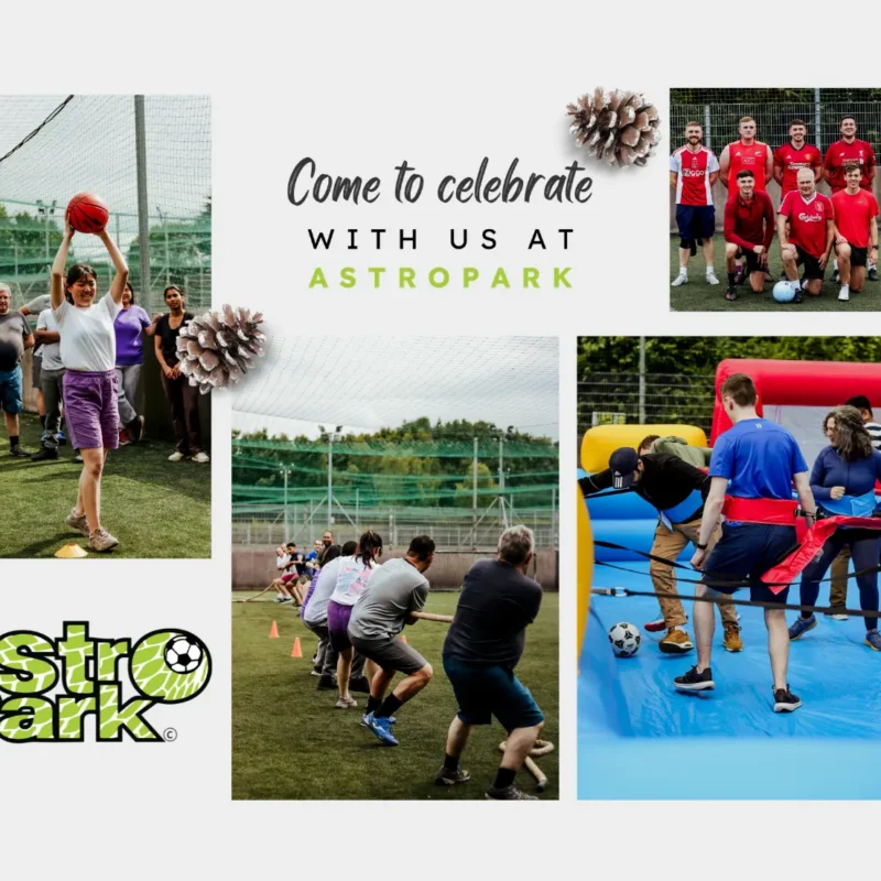 Celebrate with your team at Astropark – group activities and corporate events for team-building and year-end celebrations.