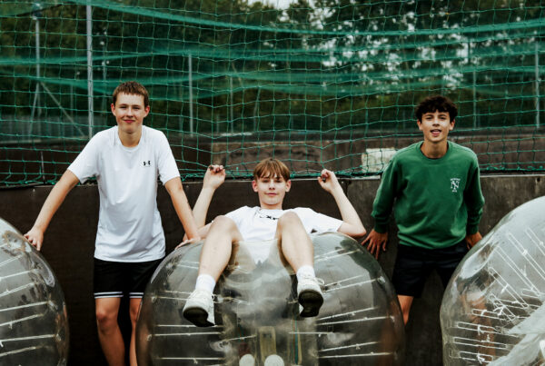 Children playing Bubble Football at Astropark